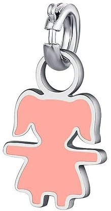 Holyart Mini Charm Bimba Rosa Acciaio ipoallergenico