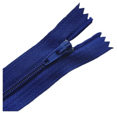 ERQIAO 10 cerniere lunghe in nylon con cerniera lampo in plastica 3# 12 cm 15 cm 20 cm 25 cm 30 cm 35 cm 40 cm 45 cm 50 cm 55 cm 60 cm per borse da cucito indumenti (blu scuro numero 223,55 cm, 1