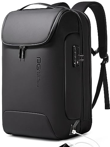 BG FUTURE AESTHETICS Men's Anti-Theft Backpack,Waterproof Fashion TravelBackpacks,High Tech Backpack with UsB 3.0 ChargingPort,Business Laptop Backpack Fits 17.3 Inch Notebook