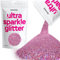 Paillettes à usages multiples Hemway - 100g de poudre de couleurs uniques pour faire des travaux manuels : décoration pour des tables de mariage, des cadeaux, des cartes, des fleurs ; vous pouvez aussi l’utiliser comme maquillage pour le mettre sur vos paupières, vos ongles ou encore sur vos cheveux., Paillettes, Pink Holographic