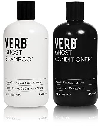 Verb Ghost coiffants Duo 12 oz - Nettoyage doux et hydratation légère - Sans parabène, sans sulfate, sans gluten - Pour cheveux fins - Fabriqué aux Etats-Unis