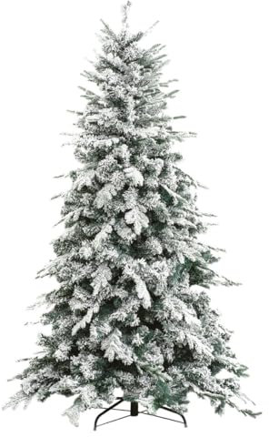 STI Albero di Natale Abete Innevato Alaska h 180cm 1366 Rami Effetto Realistico
