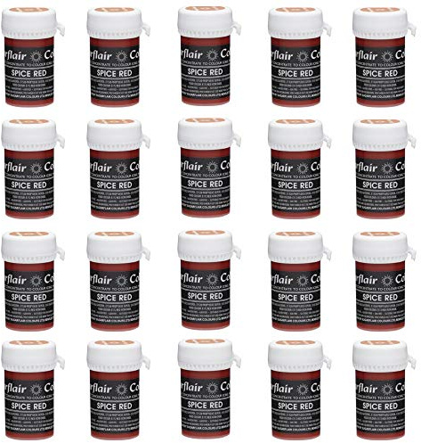 30 x Sugarflair SPICE RED Pastel Edible Food Colouring Paste for Cake Icing 25g