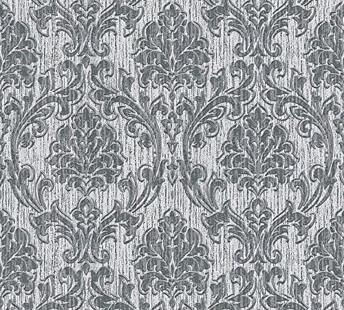 Esprit Vliestapete Eccentric Luxury Tapete mit Ornamenten barock 10,05 m x 0,53 m grau metallic Made in Germany 357023 35702-3