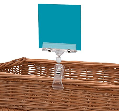 20 x Preisschild-Halter Sign-Clip mit Klammer / Preisschild-Klammer / zum Anstecken an Füllkörbe/Verkaufsständer/Gastronomie/Bäckerei/Einzelhandel