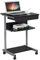 Yaheetech Bureau d'Ordinateur Portable Roulant Table Informatique Poste de Travail Noir avec 1 Tiroir et 2 Etagères, 56 x 51 x 79 cm
