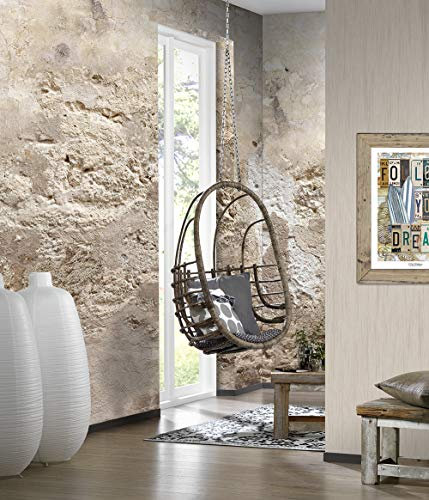 Behangexpress Vlies Foto Tapete Steinwand Antik Mauer mediteran verwittert 200x300cm INK7075