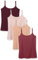 Amazon Essentials Canottiera Aderente Donna, Pacco da 4, Bordeaux Chiaro/Bordeaux Scuro/Cammello/Pale Mauve, S