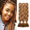 Silk-co Braids Extensions 60cm Kunsthaar zum Einflechten, 3 Stücke Braids Haare, Crochet Hair Für Jumbo Braids Box Braid Twist Zopf Haarverlängerung Kastanienbraun