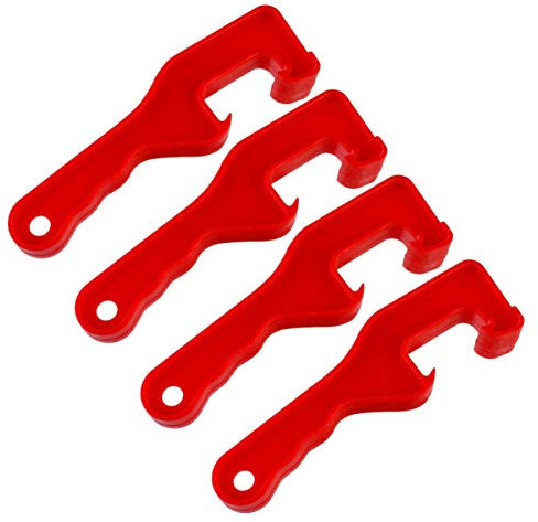 Ulttechnovo - 4 abretapas, cubo de plástico de 5 galones, abridor de tapa para botes de pintura para herramientas de apertura de oficina doméstica