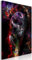 decomonkey Bilder Tiere Abstrakt 60x90 cm 1 Teilig Leinwandbilder Bild auf Leinwand Vlies Wandbild Kunstdruck Wanddeko Wand Wohnzimmer Wanddekoration Deko Art Jaguar schwarz bunt