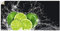 ARTland Wanddeko Wandtattoo selbstklebende Vinylfolie Querformat Obst Früchte Limette im Wasser Küchenbilder Essen Lebensmittel H9KL