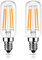 EKSAVE E14 4W LED Cooker Hood Bulb 40W Incandescent Replacement Warm White 2700K T25 Tubular Filament Bulb LED Appliance Lamp for Fridge Freezer/Microwave/Cooker Hood (2-Pack)