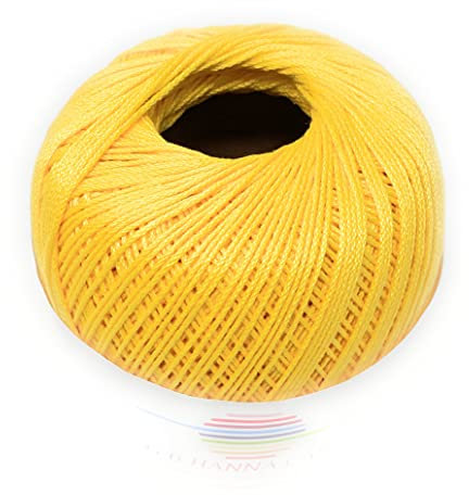 Hanna Cable,50 g,Häkelgarn,Filethäkelgarn,175m Lauflänge,NS2-2,5, (1470 maisgelb)