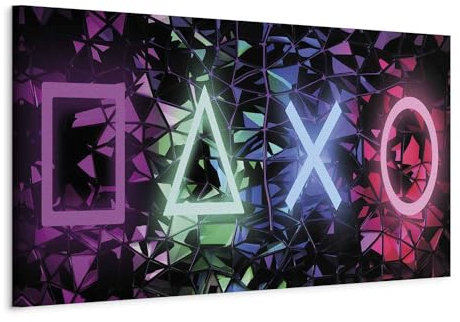murando - Wandbilder Gaming Zimmer XXL 120x40 cm 1 tlg Vlies Leinwandbild Leinwand Bilder Wand Deko Bilder Wohnzimmer Bild Schlafzimmer Groß - Gamer Jugendzimmer für Gamers Spielkonsole i-A-0203-b-a