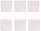 Pack de 6 platos llanos de cerámica de forma cuadrada de 1 x 26,5 x 26,5 cm, ideal para hogar u hostelería. Set de 6 recipientes para servir alimentos de color marfil y forma cuadrada