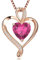 LAVUMO Herzkette 925 Silber Rosegold Gold Damen Halskette - Herz änhänger Silber Kette Damen Schmuck Geschenk für Frau Frauen MaMa Freundin an Geburtstags Weihnachten Valentinstag Hypoallergen Ketten
