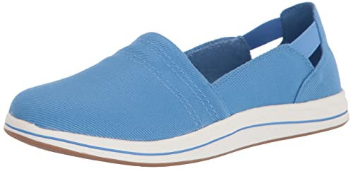 Clarks Escalón Breeze, Mocasín Mujer, Blue Canvas, 40 EU Ancho