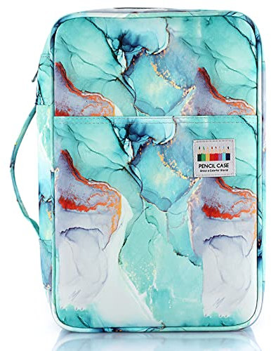 SUMNACON Federmäppchen 300 Bleistift Organizier Geschenk für Familie und Freunden Grün Stifttasche Buntstift-Organizer mit großem Fassungsvermögen und Halter für Schule Büro Reise