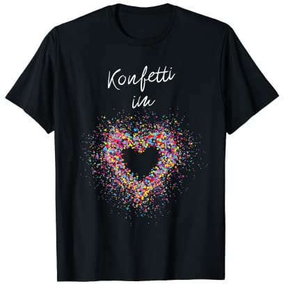 Konfetti im Herz Karneval Konfetti Kostüm Fasching Köln T-Shirt