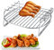 Ejoyous Stainless Steel Air Fryer Rack, Two-Tier, Silver, 16.8 x 16.5 x 7 cm, Modern, Compatible with Airfryers HD9225, HD9920, etc., Air Fryer Accessory