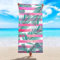 Handtuch Groß 100x200 cm Mikrofaser Strandtuch Violett Strandtuch Palme, Badetuch Strandhandtuch Schnell Trocknendes Sandfreies Weiches Saunatuch, reisehandtuch, Badehandtuch