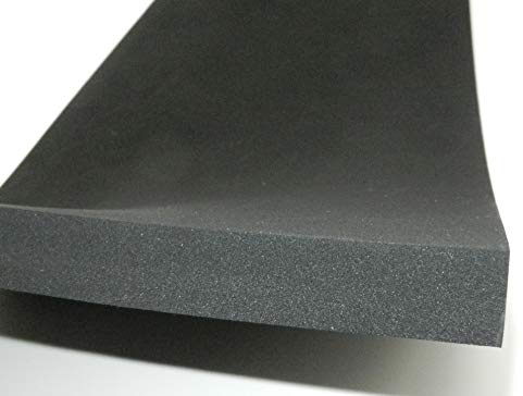 (215 €/m²) Zellkautschuk, Moosgummi Polster Motorradsitz Höcker, ca. 200 x 300 x 20 mm - schwarz