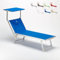 Produce Shop professionelle Strandliege Liegestuhl Sonnenliege aus Aluminium Santorini - Blau