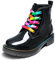 DREAM PAIRS KIDS Stivaletti Stringati per Bambina Moda Stivali con Zip Bambina Stivaletti,Size 38.5,Nero/Pu,SDBO2220K