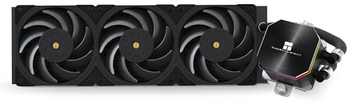 Thermalright Frozen Edge 360 Black - Refrigeratore d'acqua liquido CPU con ventola PWM da 120 mm, dissipatore di calore ad acqua integrato per AMD/AM4/AM5, Intel LGA1700/1150/1151/1200/2011