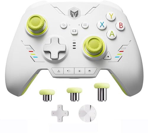 Controladores de PC, BIGBIG WON Rainbow2 SE Controlador inalámbrico Control de movimiento, Disparador de efecto Hall, 3 juegos de joysticks, D-pad de 4 y 8 vías, Controlador para Switch/PC/Android/iOS