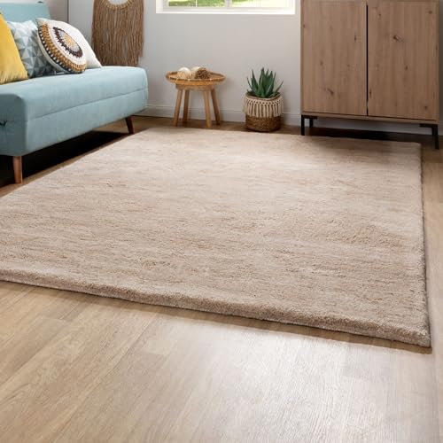 Steffensmeier Berber Teppich Zagora | Wolle (Schurwolle), Sand, Größe: 170x240 cm, Original aus Marokko, Teppich für Wohnzimmer, Schlafzimmer