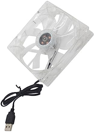 HEMOTON Silent USB Powered 12cm Cooling Fan for Modem Router Game Console Air Cooler for Computer and Cabinet Random Color