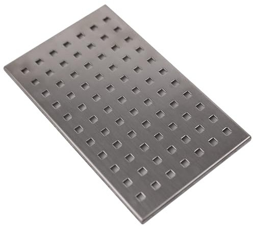 KOOBON Abdeckung aus Edelstahl 123x200 mm für Duschwanne Entwässerungsdeckel Abflussgitter