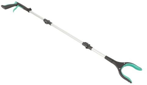 BESPORTBLE Robuste Müllklammer aus Aluminiumlegierung und Pp Faltbar Grün für Müllsammler und Müllabholclip Geeignet für Schwer Erreichbare Stellen hinter Möbeln und Haushaltsgeräten