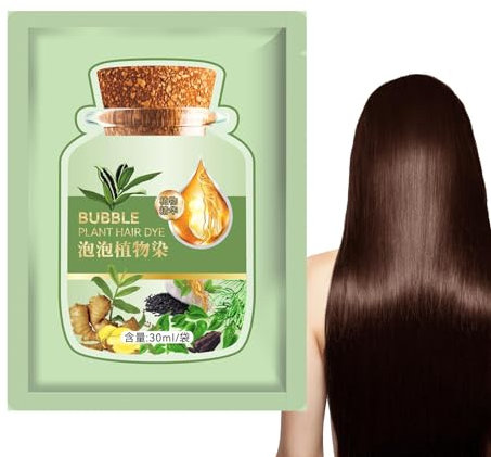 Natürliches Pflanzenhaarfarbstoff, Blasenpflanze Haarfarbstoff 30ml Blasen Haarfarbe Blasen Pflanze Haarfarbe Mildes Haar Für Schnelle Färbung Langlebig Erfrischend Nährendes Haarfärbeshampoo Für Gl