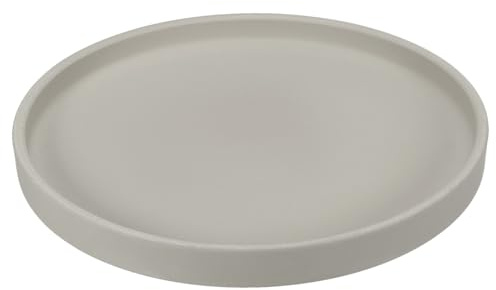 PATIKIL 8.9 Inch Round Ceramic Plant Saucer, Plant Saucer Tray Flower Planter Drip Tray for Indoors Outdoors Patio Balcony, Gray