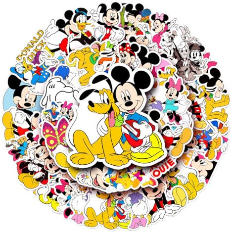 Mickey Aufkleber, 50 Stück Sticker Set Wasserdicht Vinyl Stickers Graffiti Style Decals für Auto Motorräder Fahrrad Skateboard Gepäck Laptop Aufkleber, Geeignet für Erwachsene Kinder