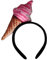 amangul Haarreif mit Obst und Gemüse, lustiger Kopfschmuck, Haarreif für Strände, Themenparty für Damen und Mädchen, Haarschmuck für Halloween, rosa Eiscreme