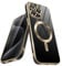 JETech Electroplated Case for iPhone 15 Pro 6.1-Inch, Compatible with MagSafe, Camera Lens Full Protection, Shockproof Soft TPU Phone Cover, Solid Color Back (Black Titanium)