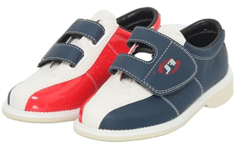 JiuQing Scarpe da Bowling Uomo Donna Scarpe da Bowling Indoor per Principianti Suola Scorrevole Gancio-Anello Leggere,Blu,40 EU