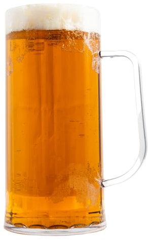 AIOS XL 2 Pint Bavarian Beer Glass/Stein/Tankard. Unbreakable Polycarbonate Plastic