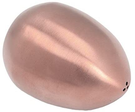 Salero y Pimentero Dorado, Forma de Huevo de Acero Inoxidable, Salero y Pimentero de Metal, Barbacoa Al Aire Libre para Almacenar Sal, Pimienta y Otros Condimentos (Oro rosa)