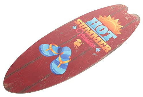 MUSISALY Summer Surfboard Wanddeko Aus Holz Maritime Dekoration Für Strandhaus Vintage Holzschild Im Ozean-Stil Passend Für Mädchenzimmer Und Bar Holz Surfbrett Ornament Zum Aufhängen