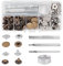 BOBOZAN Press Studs Snaps Fasteners 15mm x30 Sets-Metal Popper Fasteners No Sew -2-Color Press Studs with Tool Kits for Leather, Clothes, Purse, Jackets, Jeans Wears, Bags-Rust-Proof and Durable