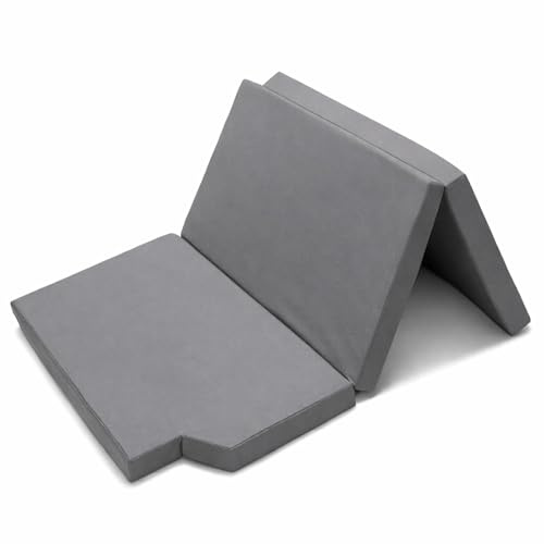 GoldenGroup Auto Matratze 200cm x 110cm - Passend für Mercedes Marco Polo - Faltbare - Camping Matratze - Auto Camping Zubehör - Klappmatratze Baumwolle-Grau 8cm - Visco