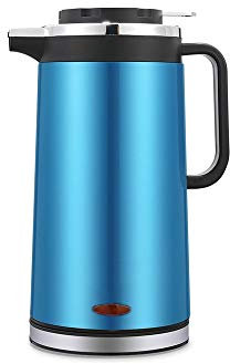 KXQYIKYI Double Layer Insulated Electric Kettle 304 Stainless Steel Kettle Electric Kettle (Color : Argento) hopeful
