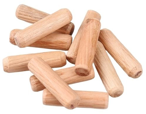 Holzdübel Holzdübel, massiv, hart, Schrank, Schublade, rund, geriffeltes Holz, Bastelstifte, Stangen-Set, Möbelbeschlag, 50 Stück, M12(80mm)