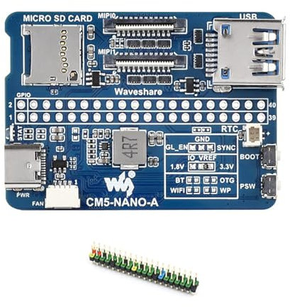 Nano Base Board (A) for Raspberry Pi CM5 & Compute Module 5 Lite/eMMC | Compact CM5-Sized Carrier Board | Multi-Interface Evaluation & End-Product Integration