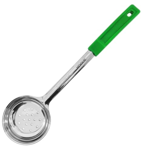 Vogue Green Perforated Spoodle, 118 ml 4 oz | Accurately portions ingredients in busy commercial kitchens, optimizing food cost control and service speed.